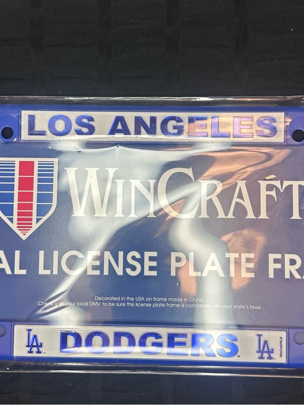 Wincraft Dodgers License Plate Frame - Blue/White